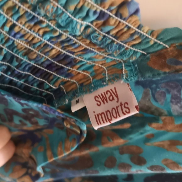 Tropical themed button up dress - Picture 3 of 3